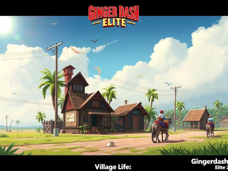 Ginger Dash Elite: Village Life Expansion (Coming Soon) Concept art for the upcoming Village Life expansion in Ginger Dash Elite showing rural Indian scenes